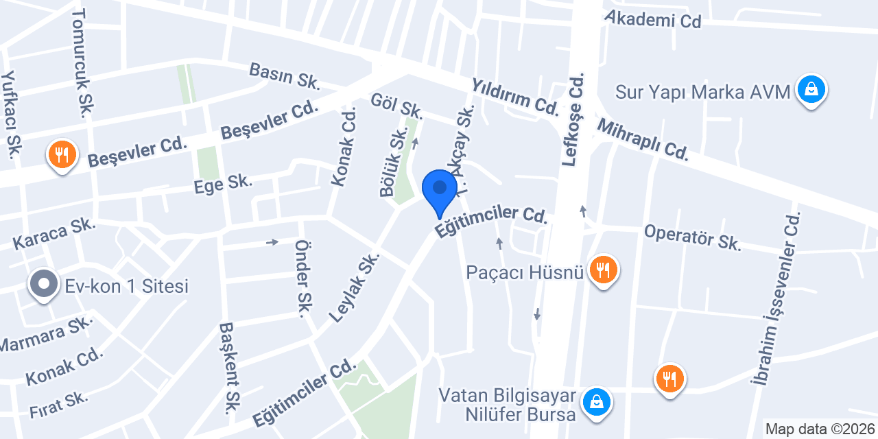 RSA VEZİR YAPI İNŞAAT MALZEMELERİ OTOMOTİV TEKSTİL ÜRÜNLERİ TİC. VE SAN. LTD. ŞTİ. konumu
