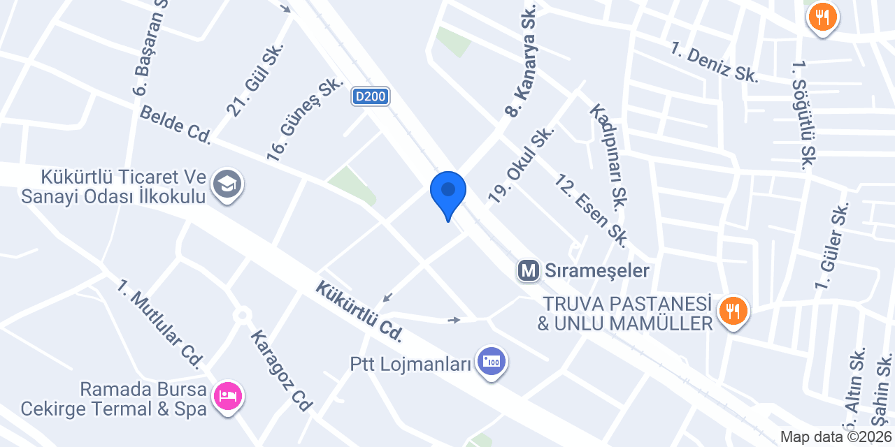 ebebek Bursa Sırameşeler konumu