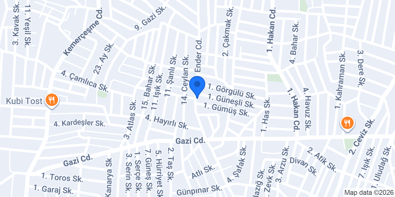 Bursa Terzi konumu