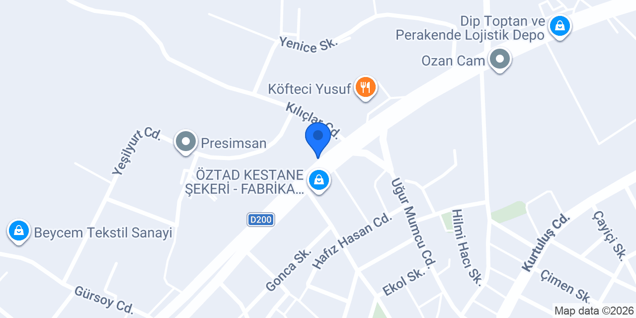 Burçsan Lastik Sünger konumu