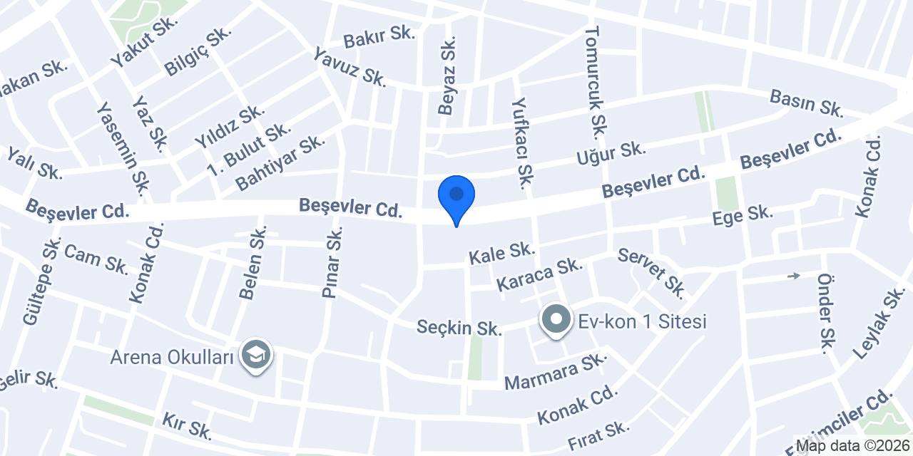 KarBeyaz Ev - Beşevler konumu