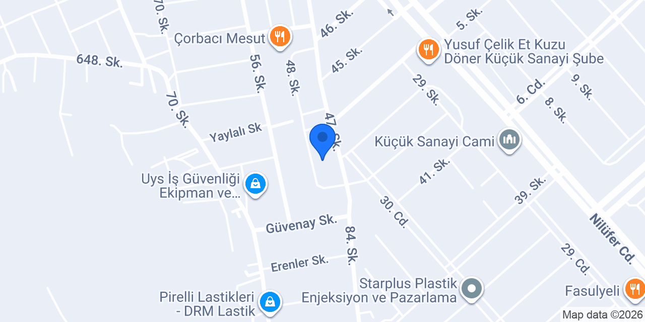 BURSA ORJİNAL YEDEK PARÇA konumu