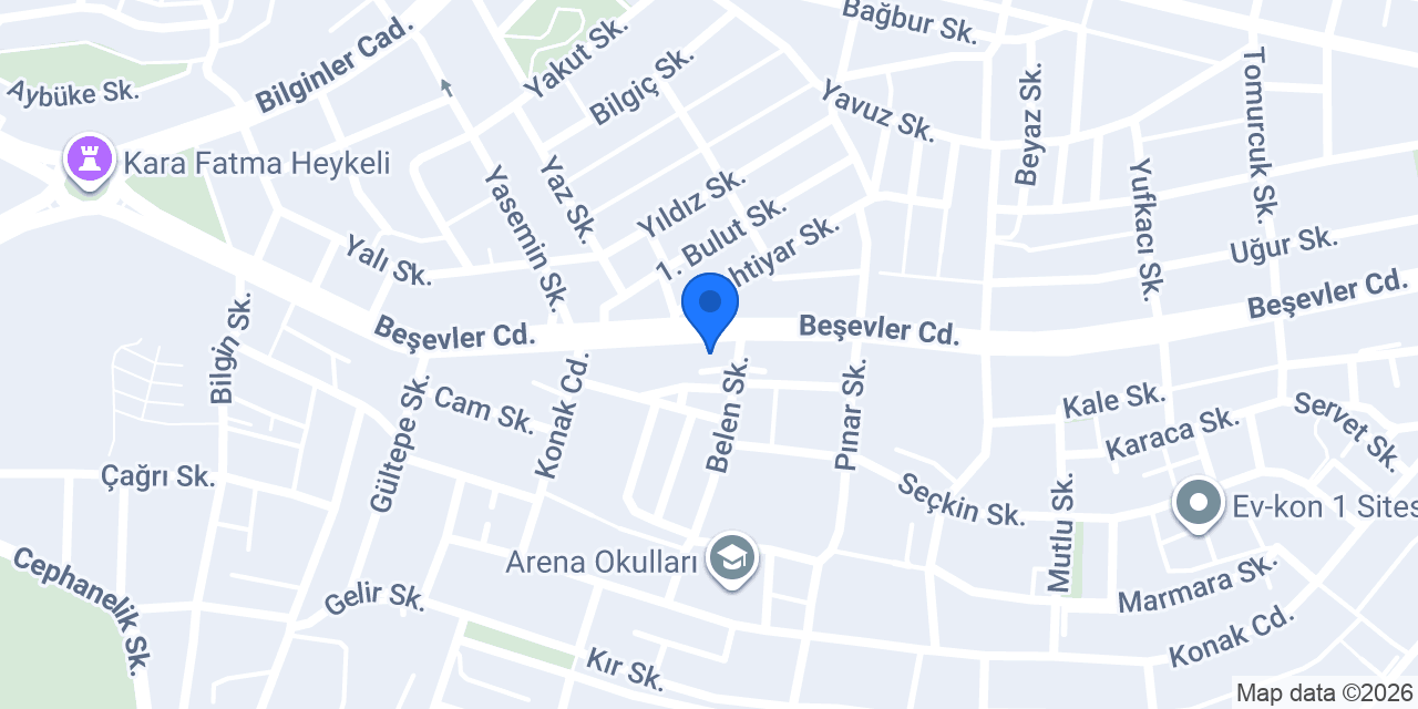 Garanti BBVA Beşevler / Konak Şubesi konumu