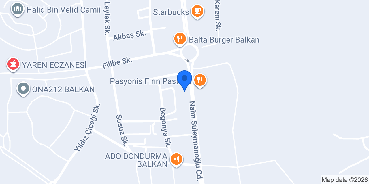 BALKAN Veteriner Kliniği konumu