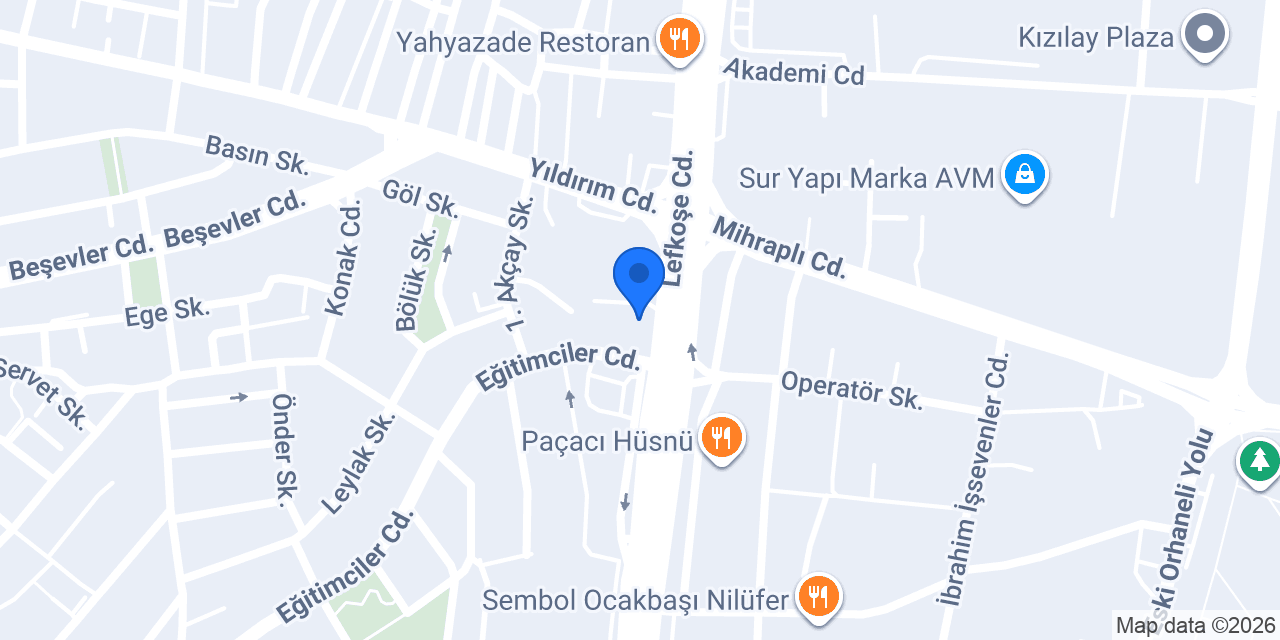 Türkiye İş Bankası Beşevler/Bursa Şubesi konumu