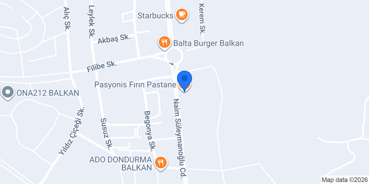 Pasyonis Fırın Pastane konumu