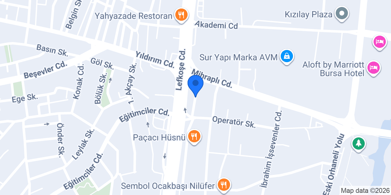 Rent A Car - Bursa | Sefa Polat konumu