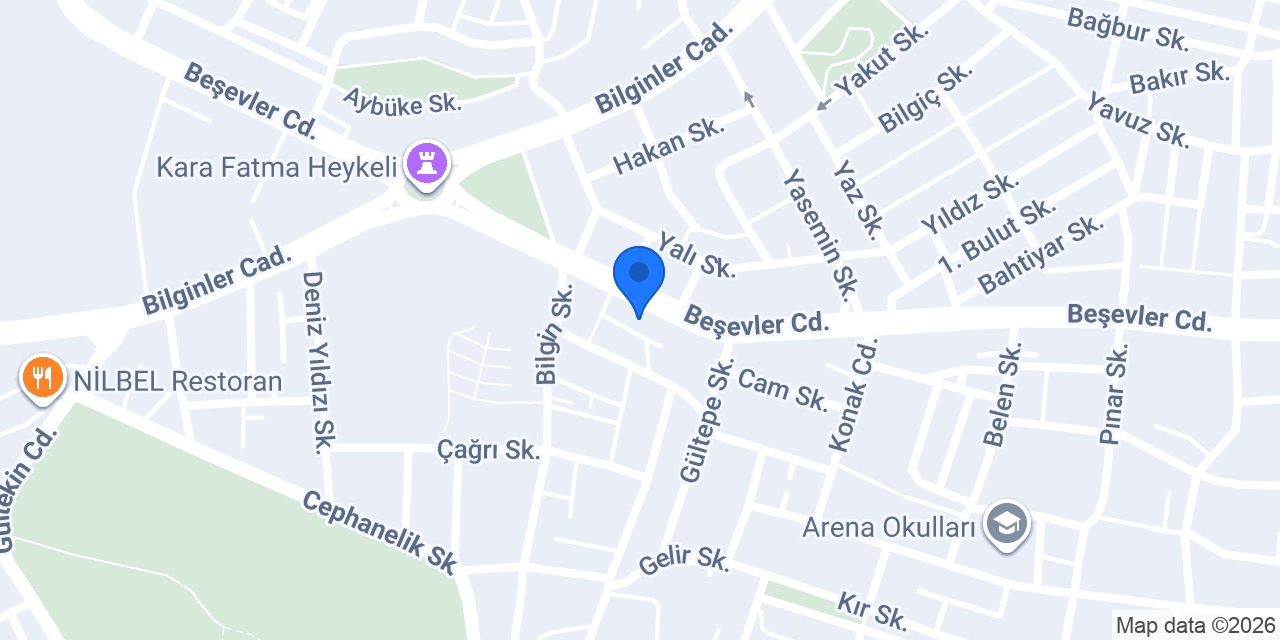 Beşevler Sürücü Kursu konumu