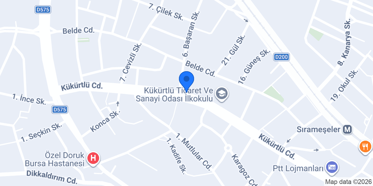 Sertuğ Optik konumu