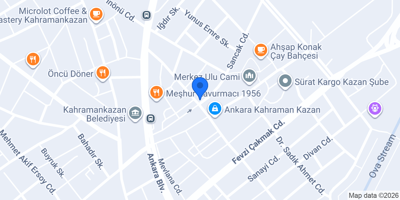 KIZILCAHAMAM BAZLAMA konumu