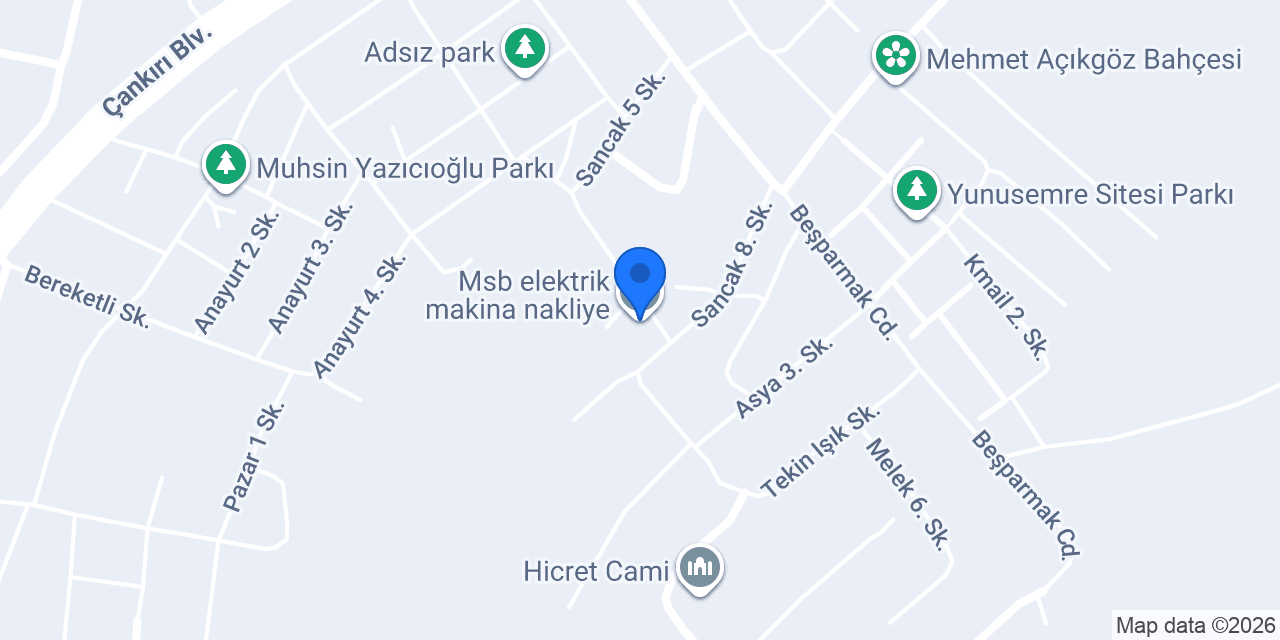 Msb elektrik makina nakliye konumu