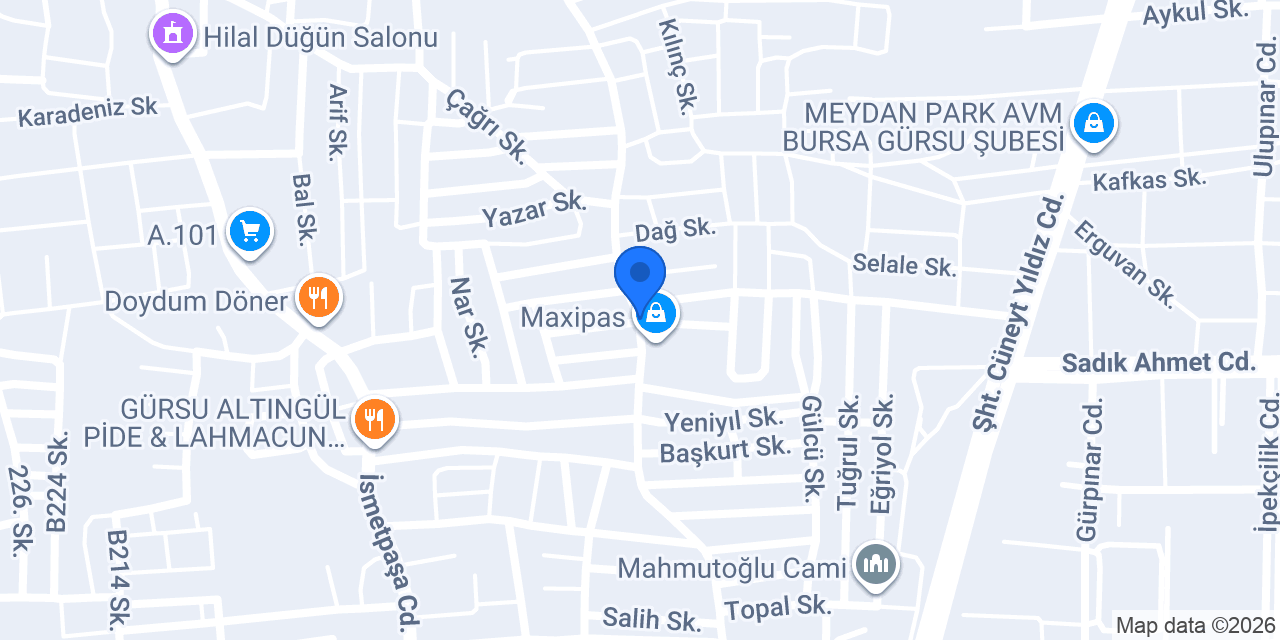 Ayhanlar Mobilya ve Dekorasyon konumu