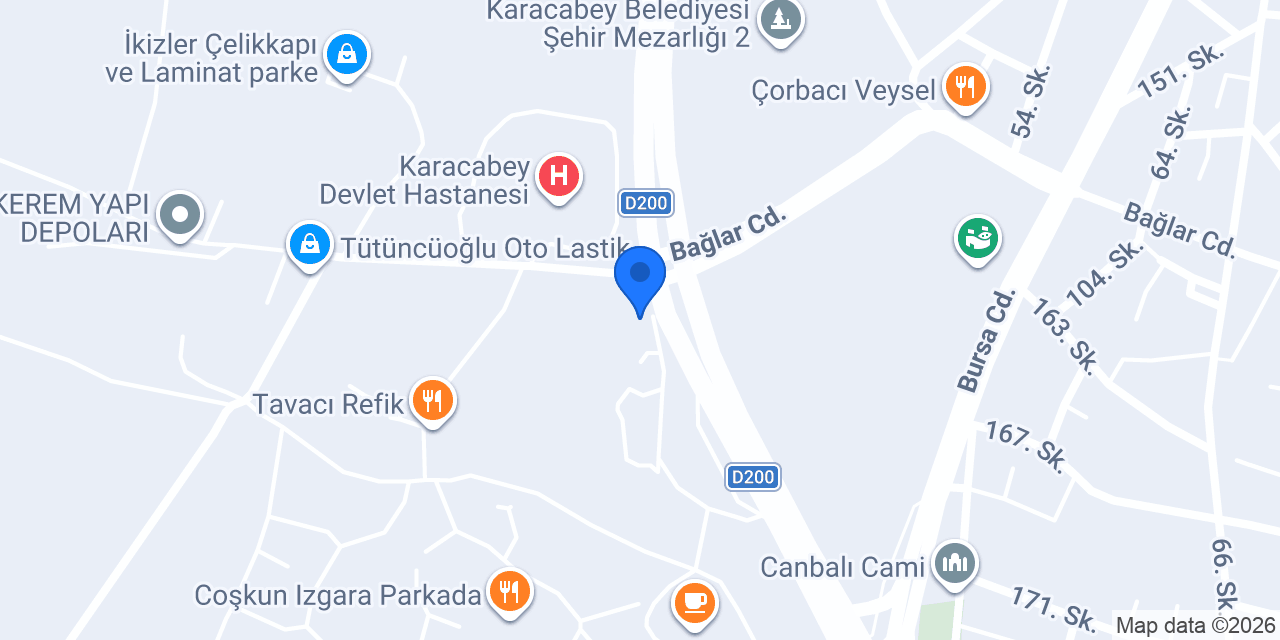 Karacabey Oto Lastik konumu