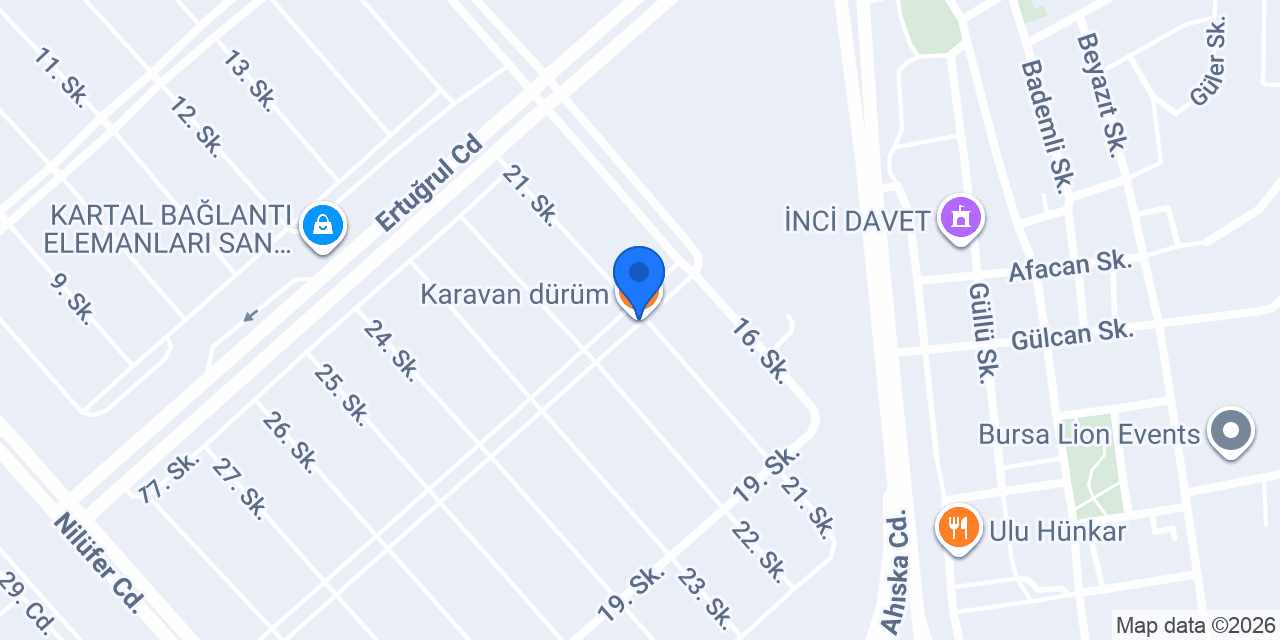 Karavan dürüm konumu