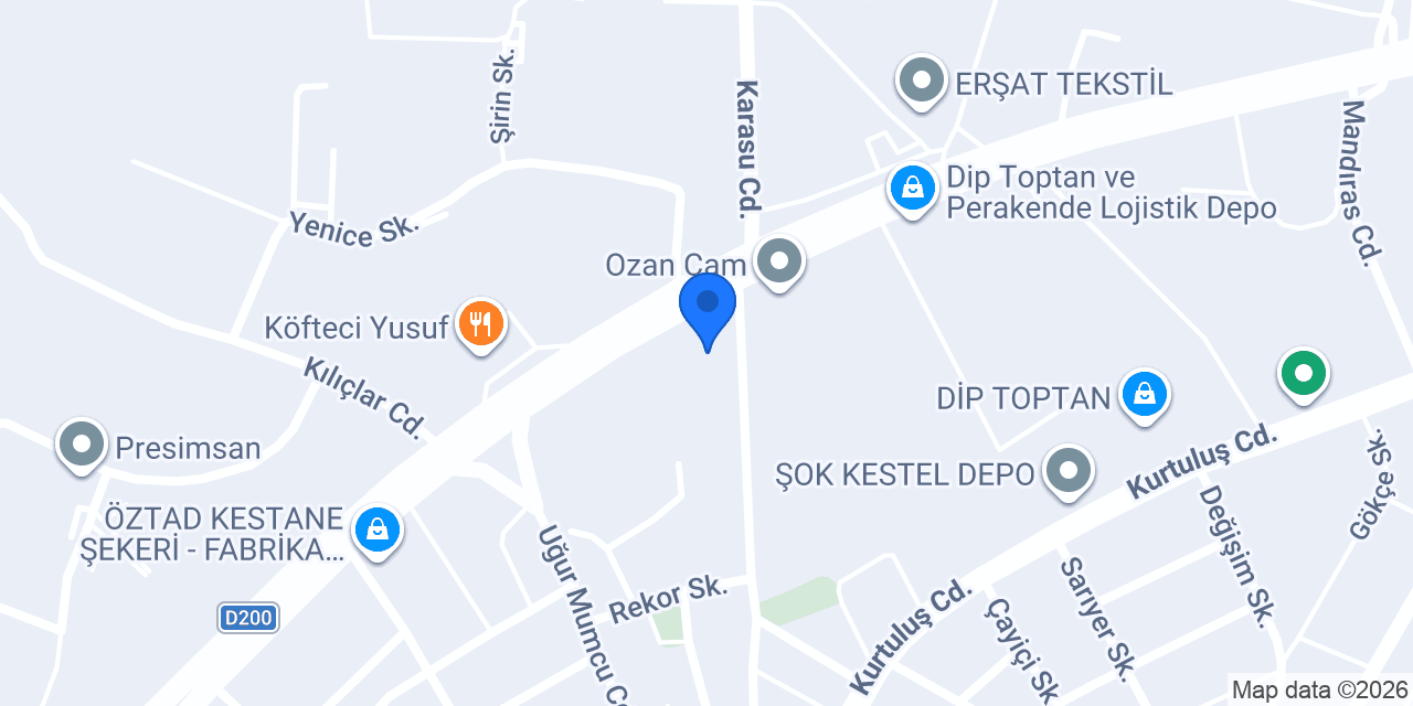 Akça Tekstil konumu