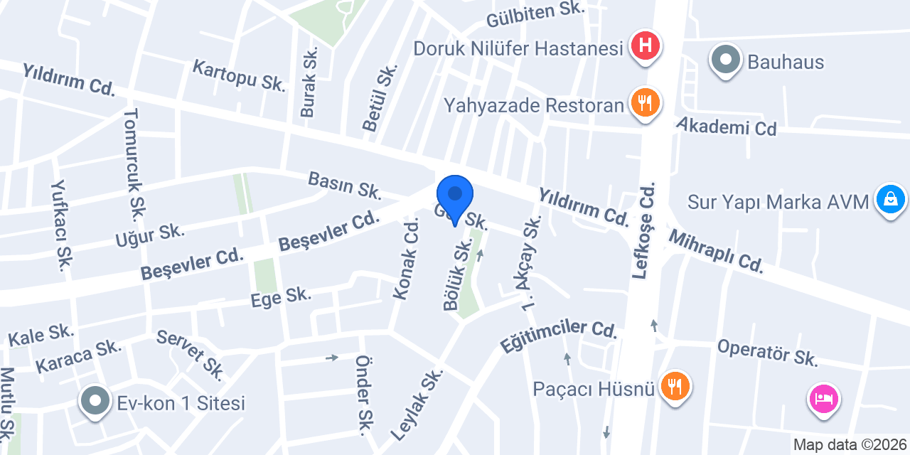 Ziraat Bankası Nilüfer/Bursa Şubesi konumu