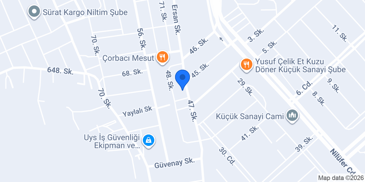 Yılmaz Otomotiv konumu