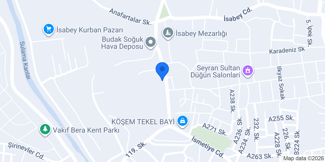 İzteks Tekstil Fabrikasi konumu