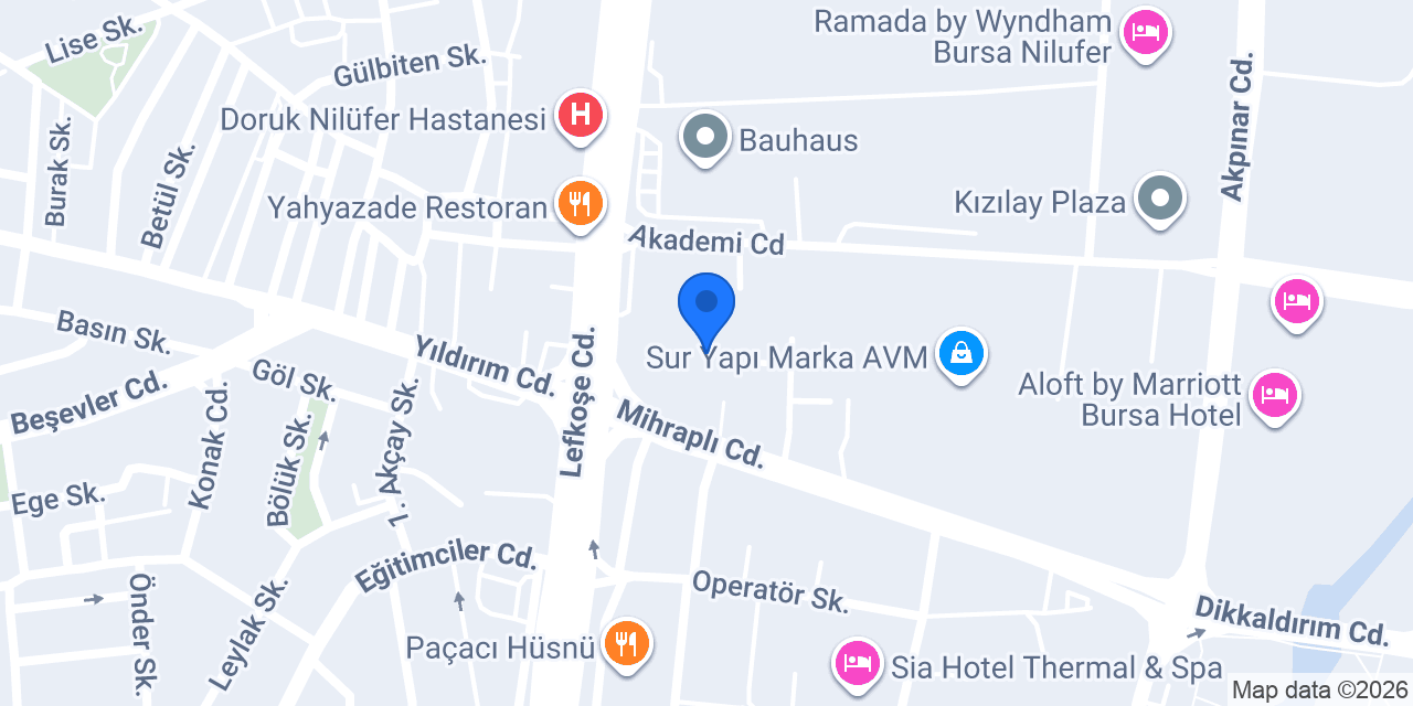 Göktürk Hukuk Bürosu konumu