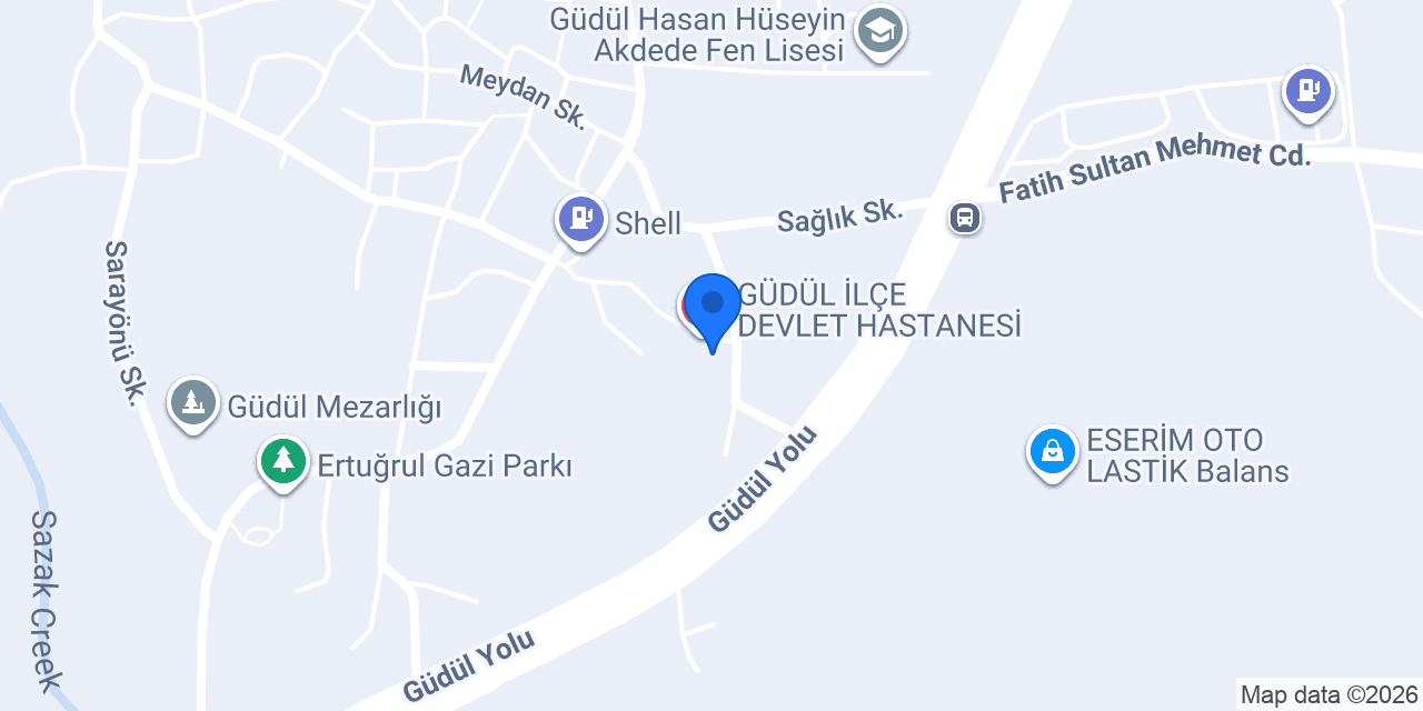 Güdül İlçe Sağlık Müdürlüğü konumu