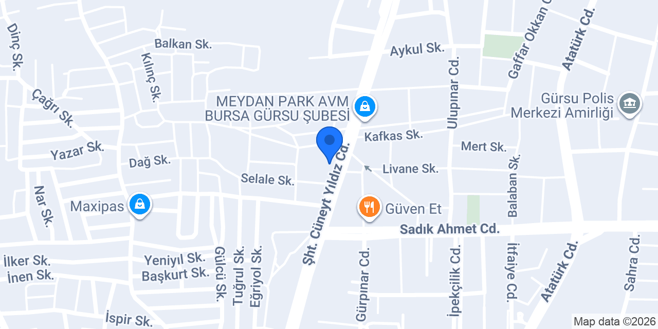 Özgül Halı Dünyası konumu