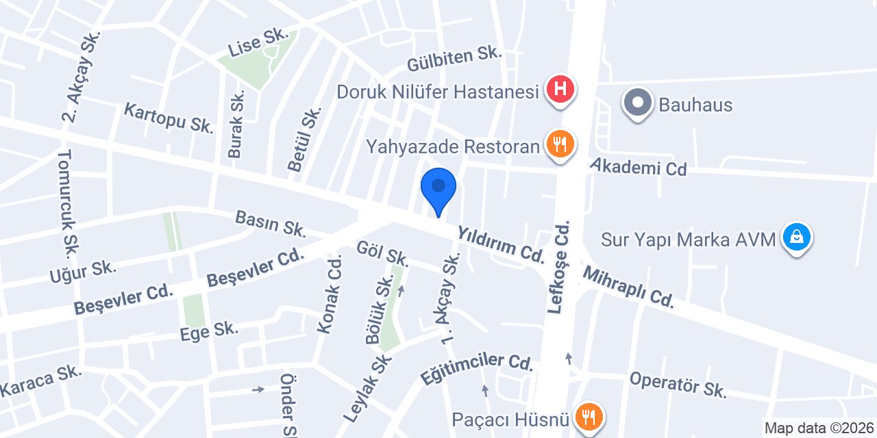 Yapı Kredi - Bursa Beşevler Şubesi konumu