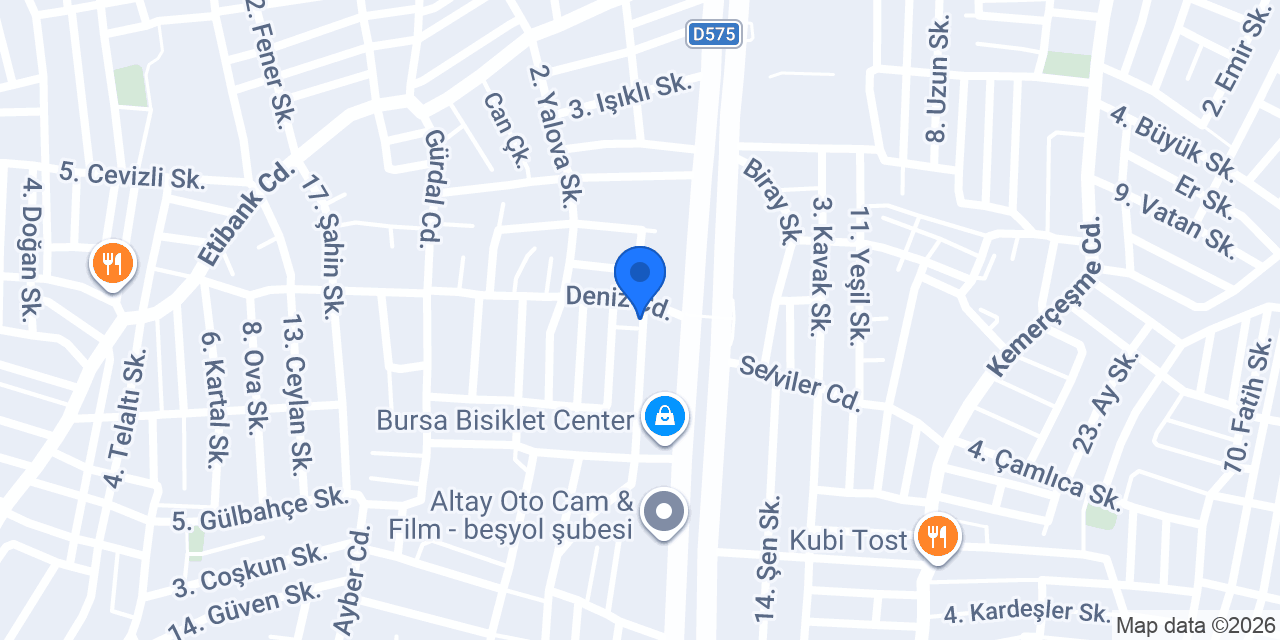 Aybuke oto lastik konumu