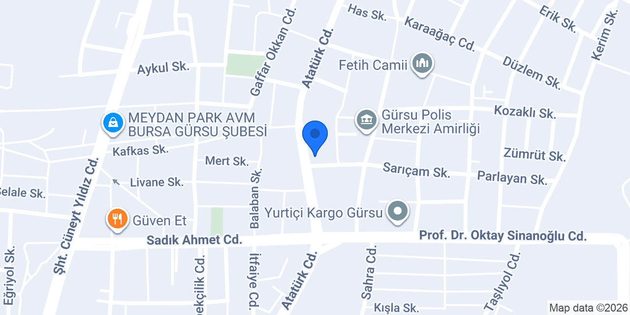 Yirmi İki Makarna Dükkanı Gürsu konumu