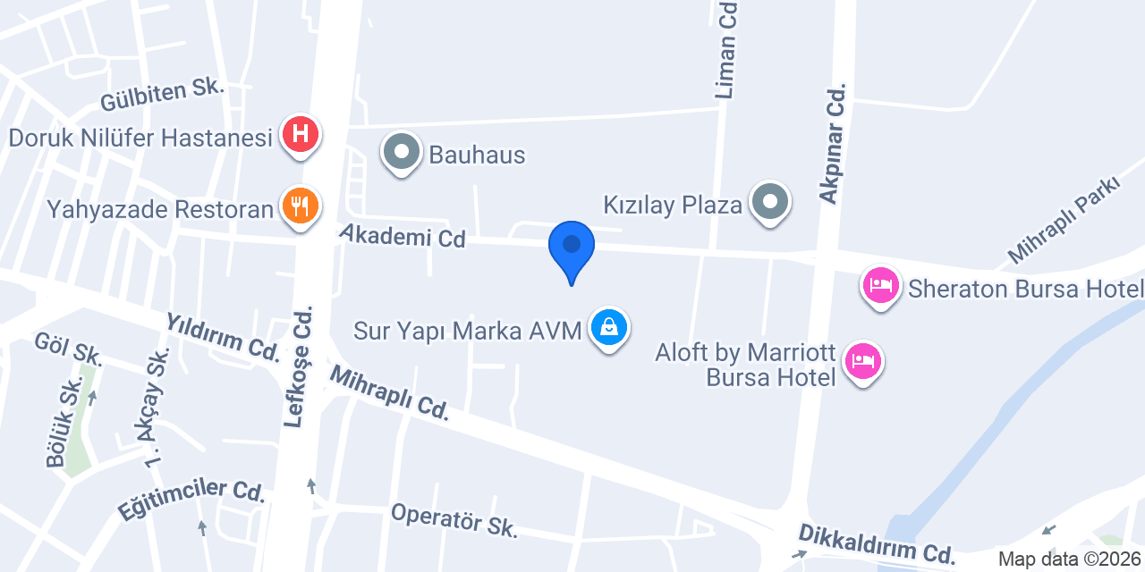 Boyner Bursa Sur Yapı Marka konumu