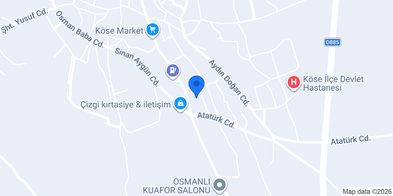 Köse Belediyesi konumu