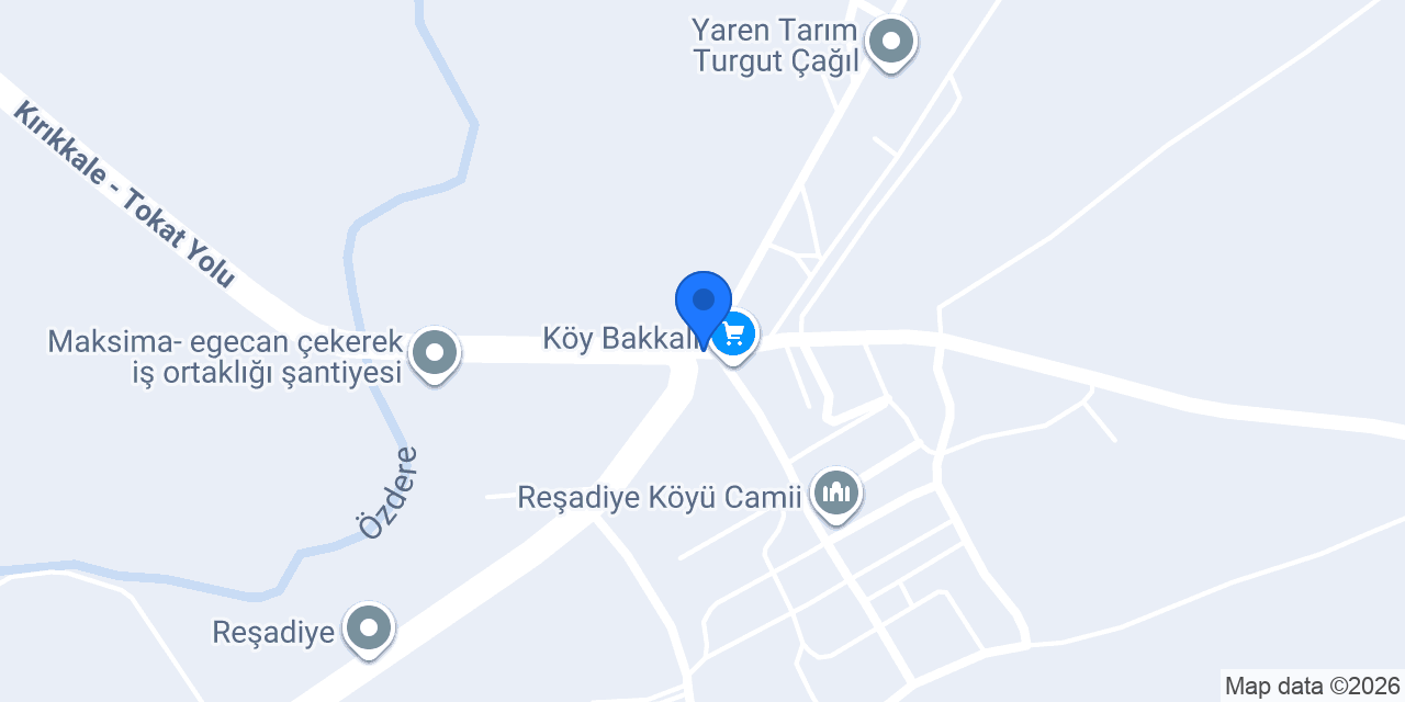 2271 Sayılı Reşadiye Tarım Kredi Kooperatifi konumu