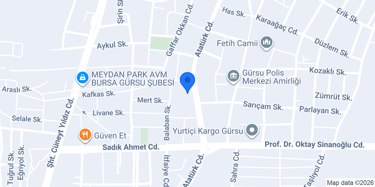 Bursa Gürsu Hacamat Yd 2010 konumu