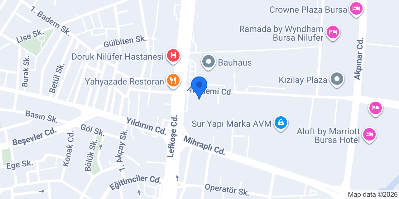 ebebek Bursa Zeno Center konumu