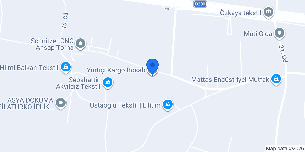 Yurtiçi Kargo Bosab konumu