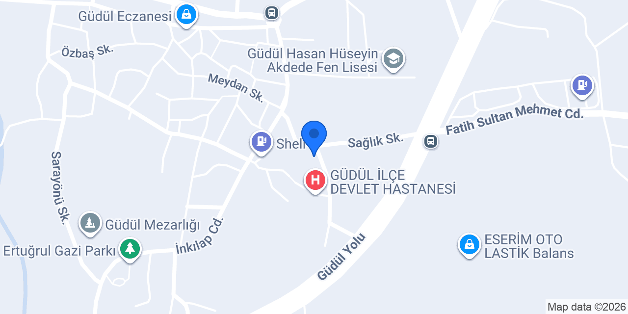 Güdül İlçe Emniyet Müdürlüğü konumu