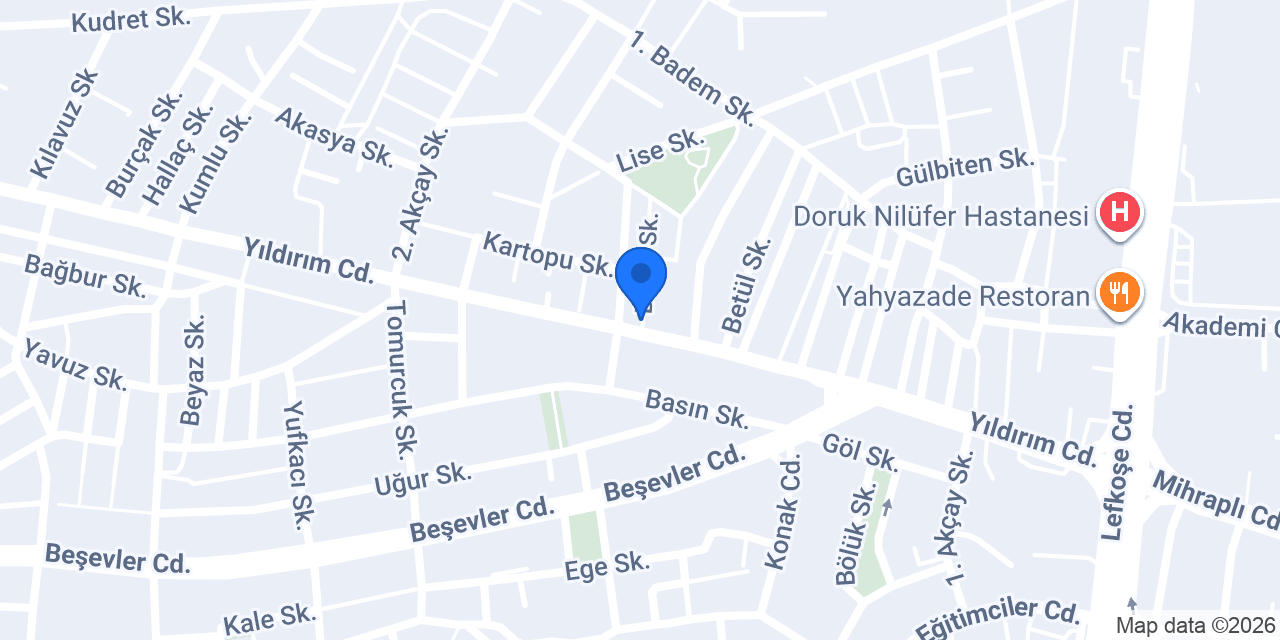 Bursa Berka Haşere İlaçlama konumu