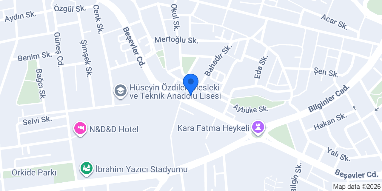 Özel BİLİR Diş Polikliniği konumu