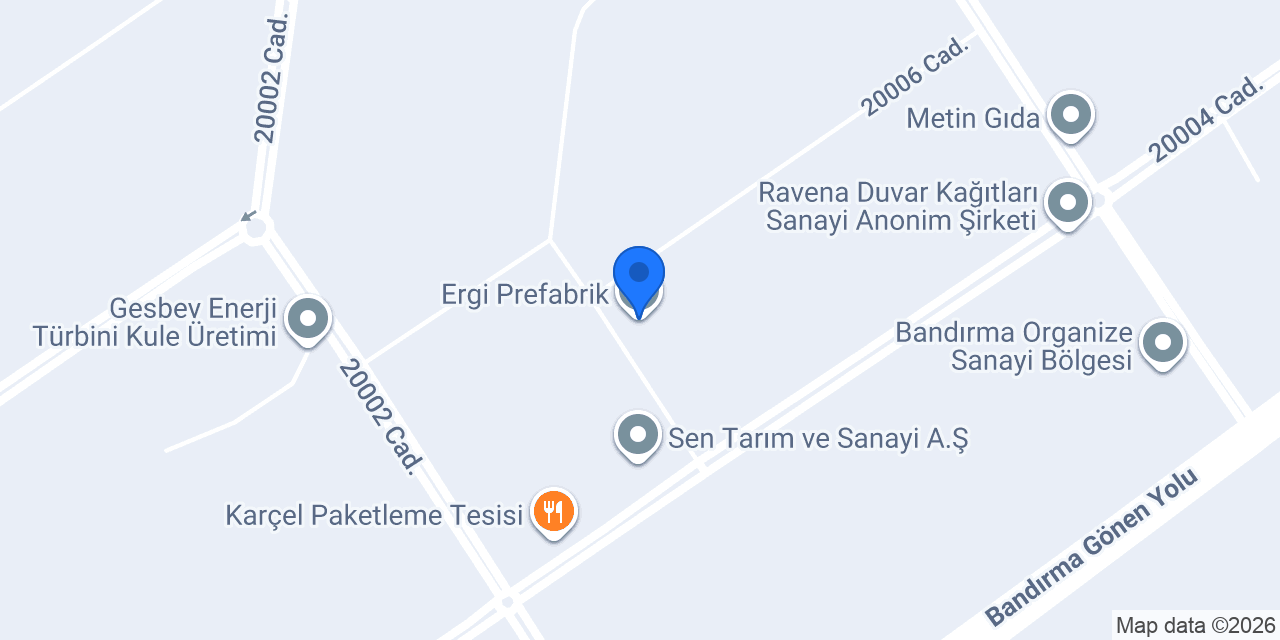 Ergi Prefabrik konumu