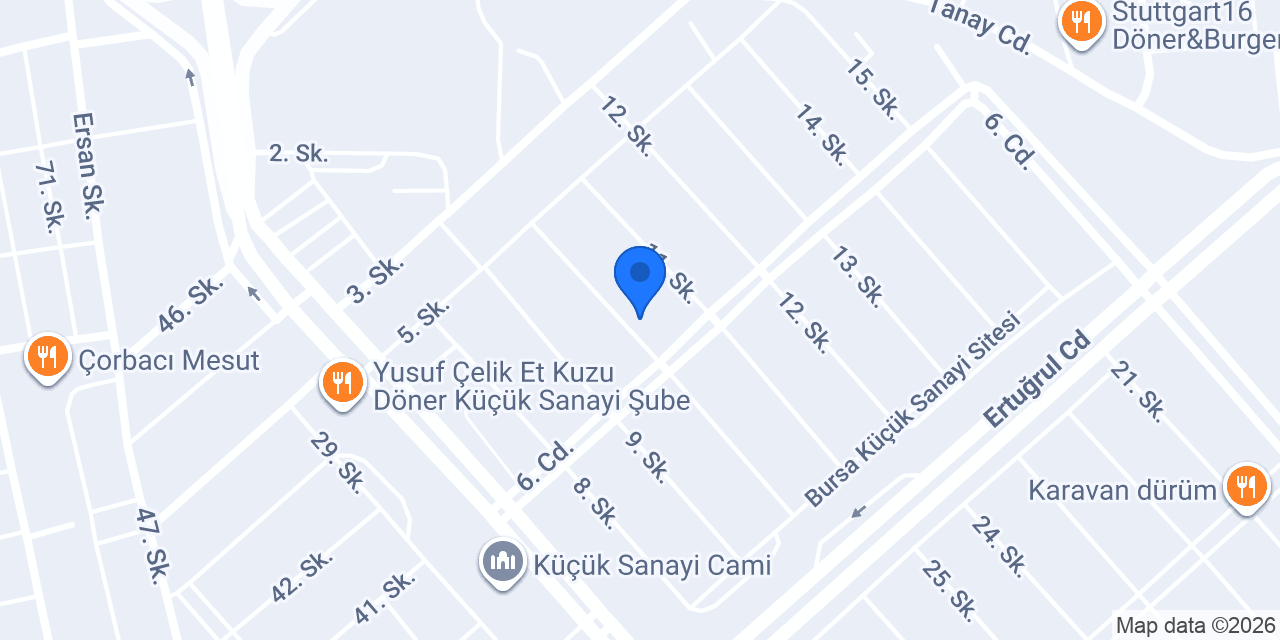 Özmutlu Otomotiv konumu
