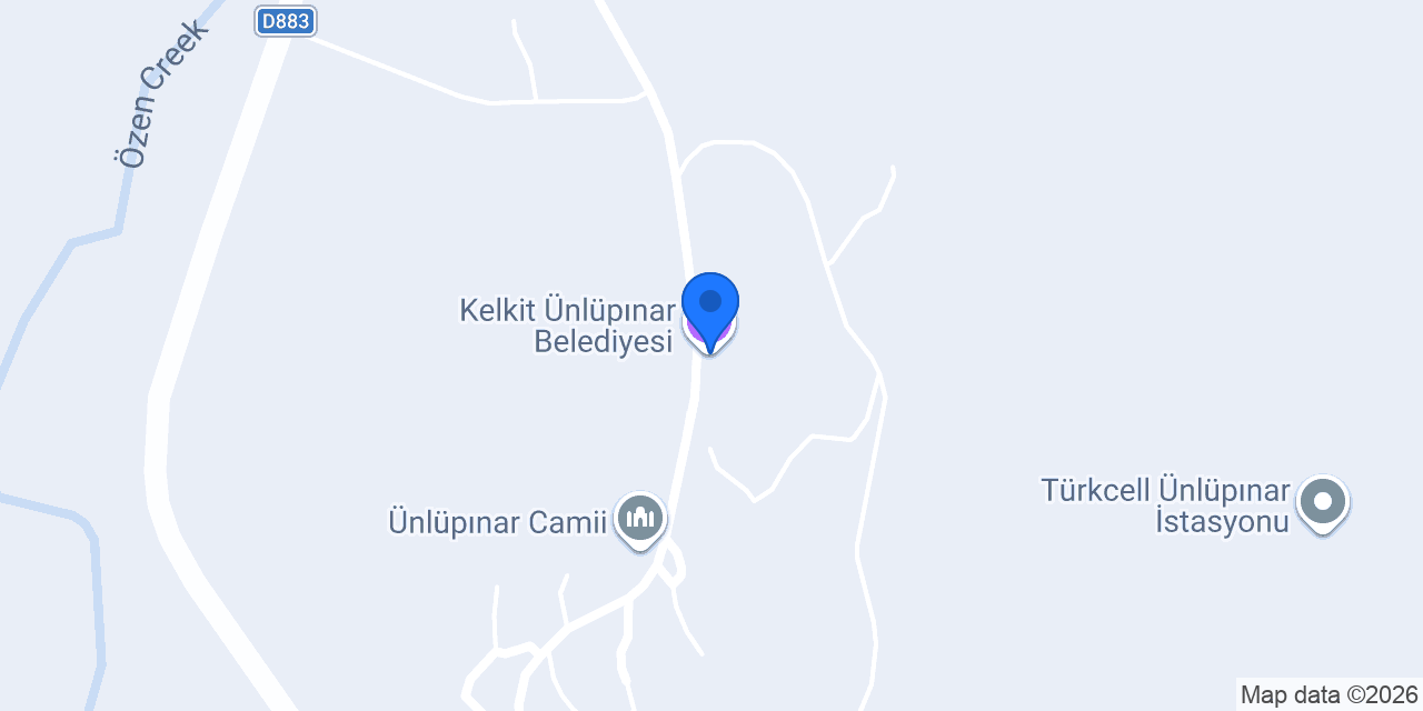 Kelkit Ünlüpınar Belediyesi konumu
