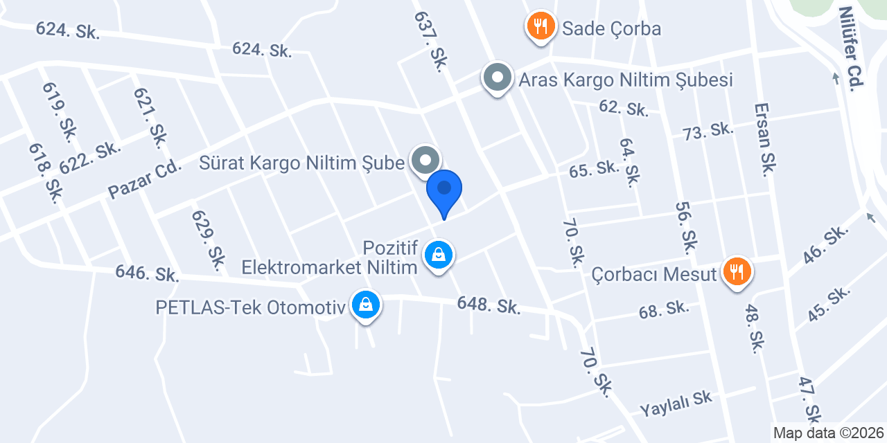 Bursa Nilüfer Forklift Kiralama Hizmetleri konumu