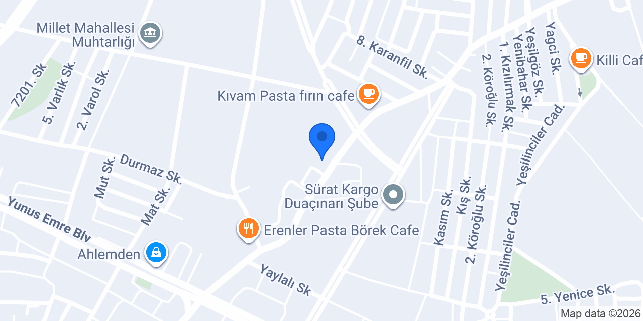 Ayya Çiçek Tasarım konumu