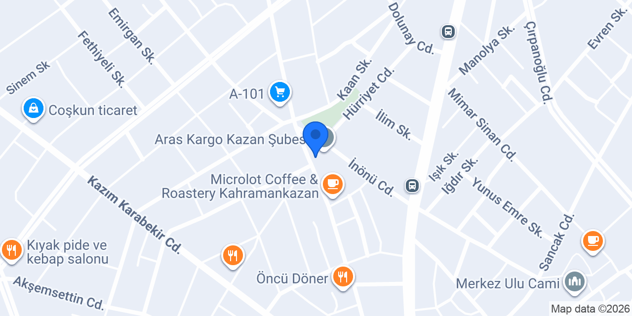 Kahramankazan Cajun Corner konumu