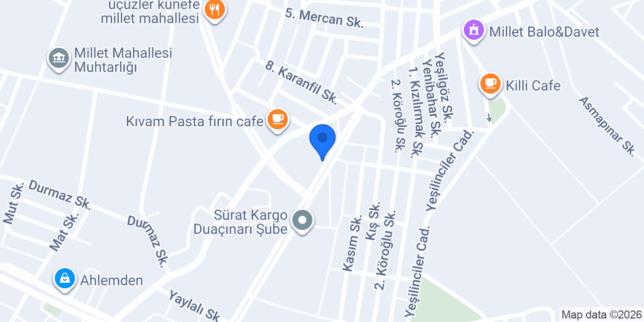 Yurtiçi Kargo Akasya konumu