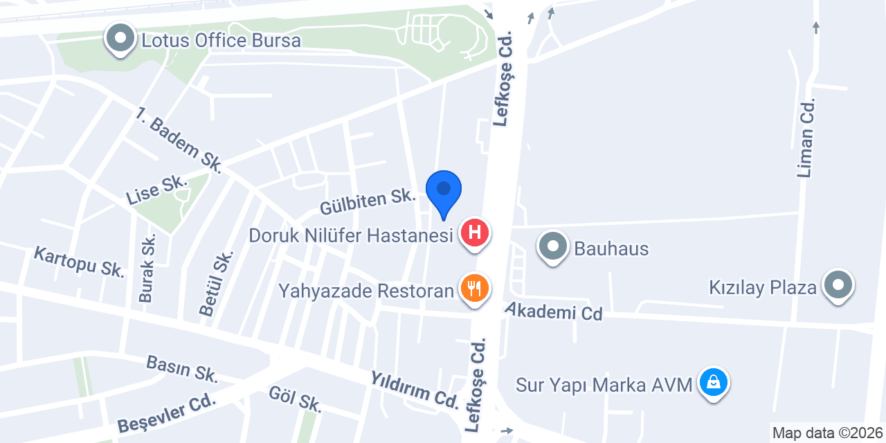 Odeabank - Bursa Ticari Bankacılık Merkez Şubesi konumu