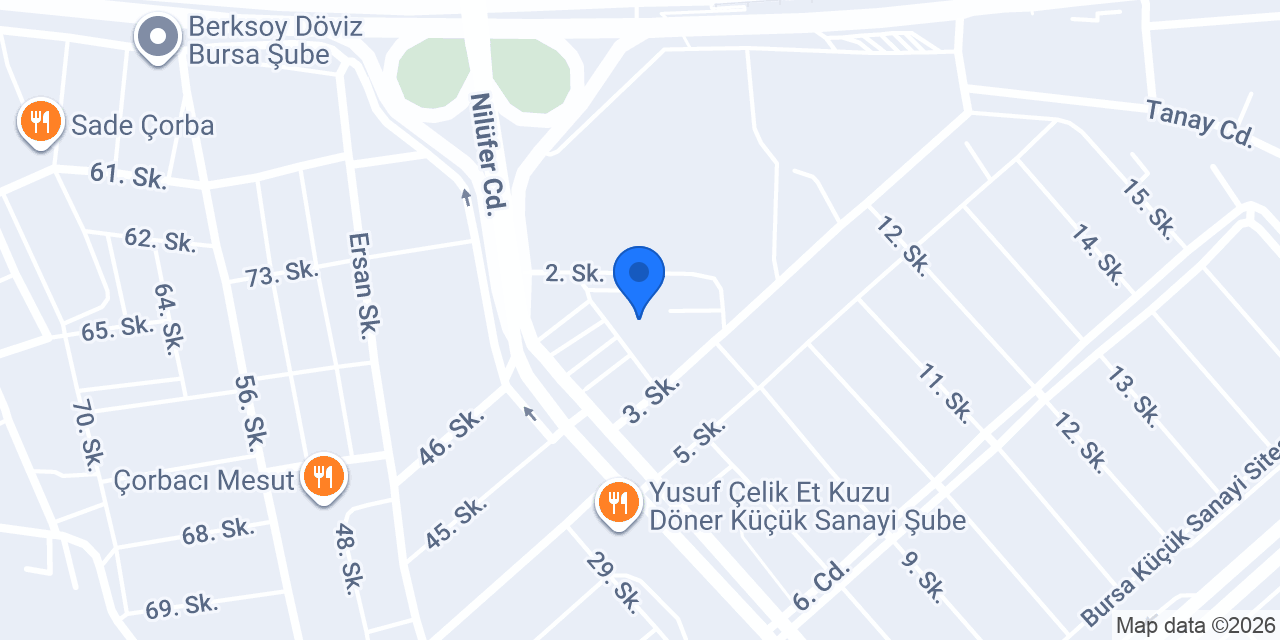 Kosgeb Bursa Batı Müdürlüğü konumu