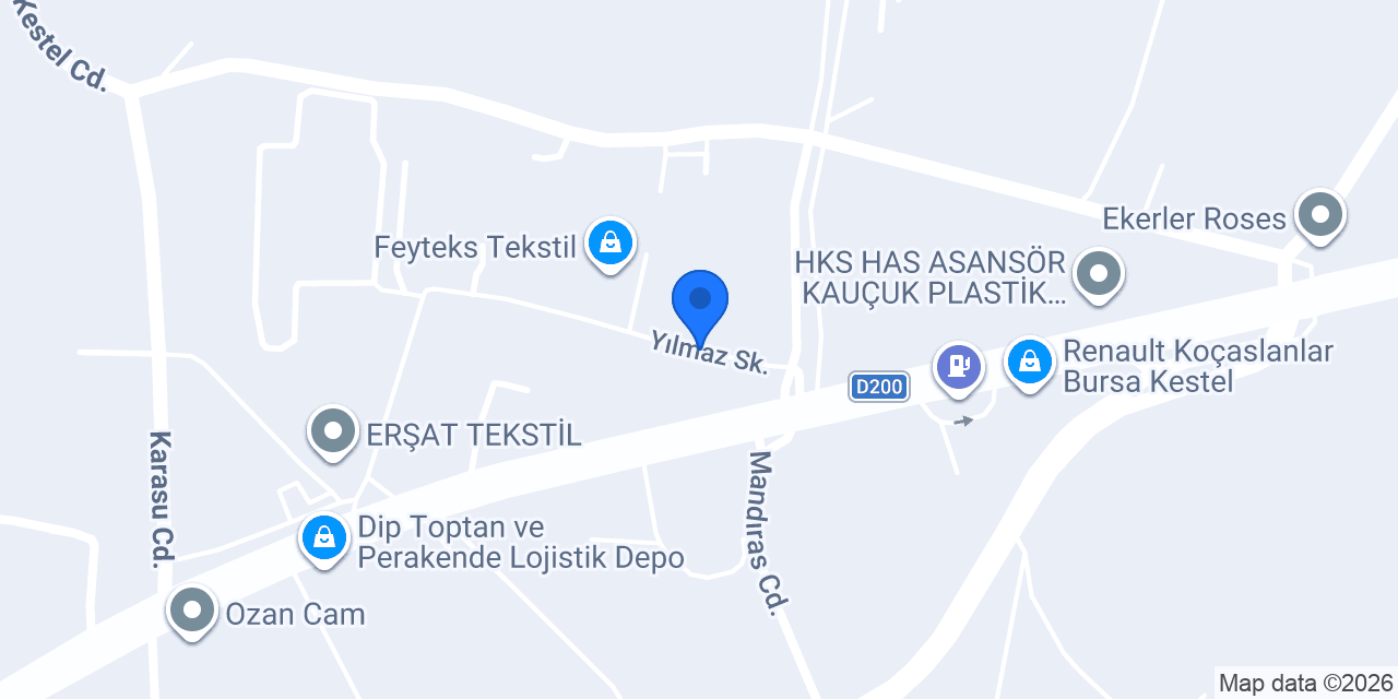 As Şahin Tekstil konumu