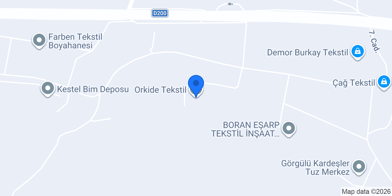 Orkide Tekstil konumu