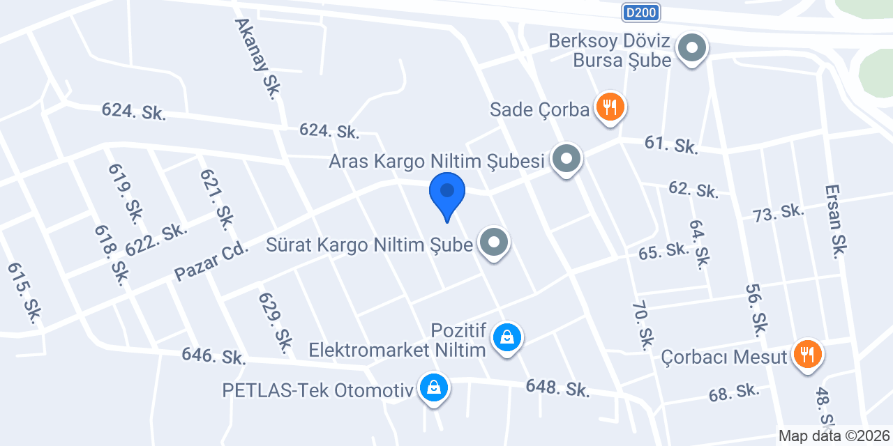 Bursa Teknik Kimya Tic. ve Paz.Ltd.Sti. konumu