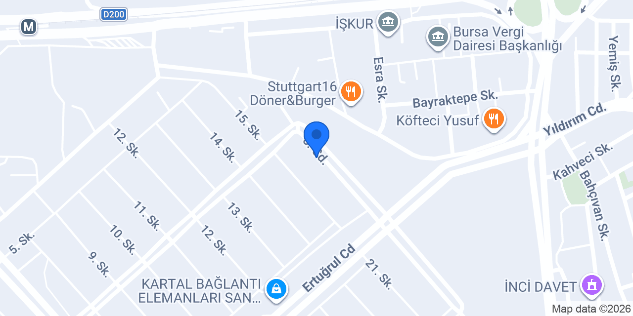 HG OTO SERVİS konumu
